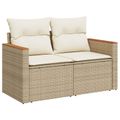 vidaXL Súprava záhradných pohoviek 11 ks Béžová polyratan