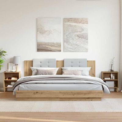 vidaXL Nočné skrinky 2 ks Dub Artisan 40x30x50 cm Konštrukčné drevo