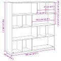 vidaXL skrinka na knihy/priehradka Old Wood 105x24x102 cm