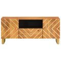 vidaXL TV skrinka hnedo-čierna 105x33,5x46 cm masívne mango
