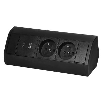 ORNO OR-GM-9039/B Rohová zásuvka s USB