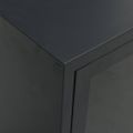 vidaXL TV skrinka čierna 105x35x52 cm oceľ a sklo