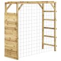 vidaXL Preliezačka s futbalovou bránkou 170x60x170 cm impregnovaná borovica