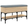 vidaXL Lavička na topánky sivá sonoma 82x32x45 cm kompozitné drevo