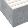 vidaXL Posteľný rám betónový sivý 100x200 cm borovicový masív