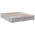 vidaXL Posteľný rám so zásuvkami betónový 200x200 cm kompozitné drevo