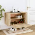 vidaXL Nástenný botník dub sonoma 70x35x38 cm spracované drevo
