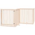 vidaXL Brána pre psa s dverami sklad. 8 panelov 640 cm topoľové drevo