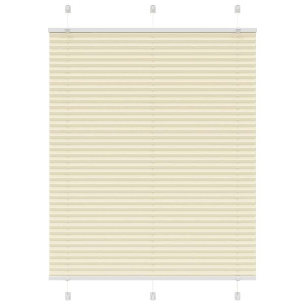 vidaXL plisovaná roleta krémová 110x100 cm Šírka látky 109,4 cm