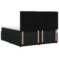 vidaXL LED boxspring posteľ s matracom Čierna 200 x 200 cm Látka