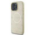 Puzdro Guess pre iPhone 16 Pro Max 6,9" GUHMP16XPSAPSMED zlaté tvrdé puzdro Saffiano Peony Classic Logo MagSafe