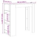 vidaXL Barový stôl s úložným stojanom Old Wood 102x50x103,5 cm