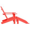 vidaXL Záhradná stolička Adirondack s otomanom jedľový masív červená