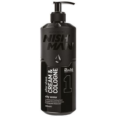 Hydratačný krém a kolínska 2v1 NISH MAN After shave City senior 400 ml