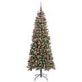 vidaXL Umelý vianočný stromček Zelená 180 cm PVC, plast a oceľ