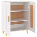 vidaXL Komoda biela 69,5x34x90 cm spracované drevo