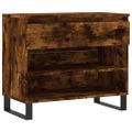 vidaXL Botník dymový dub 70x36x60 cm spracované drevo