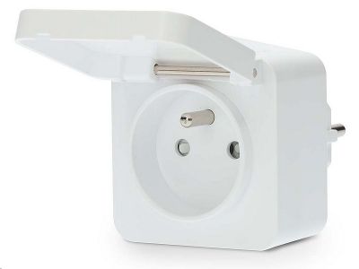 SmartLife inteligentná zásuvka NEDIS WIFIPO130EWT /Wi-Fi/merač spotreby/IP44/16A/3680W/biela
