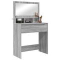 vidaXL Toaletné stolíky do spálne Sivý Sonoma 80 x 39,6 x 135 cm