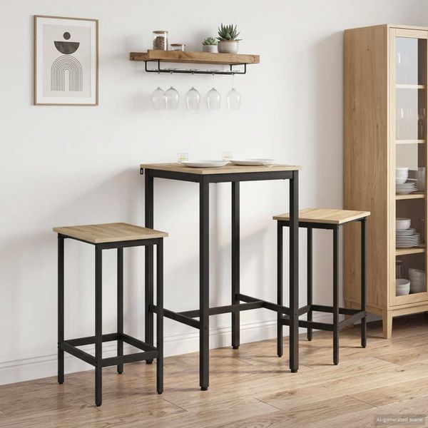 vidaXL Barový stôl 52 x 52 x 90 cm Kompozitné drevo Dub sonoma