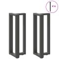 vidaXL Nohy konzolového stolíka v tvare T, 2 ks, antracitové, 25x28x(72-73) cm, oceľ