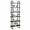 vidaXL Vysoký regál čierny 80x30x210 cm drevotrieska