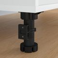 vidaXL Nohy nábytku Nastaviteľné 2 ks Čierna 46 x 46 x 128 mm PP