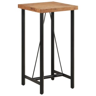 vidaXL Barový stôl 55x55x107 cm masívna akácia a železo