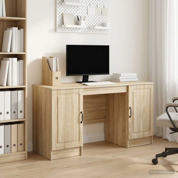 vidaXL Stôl Dub sonoma 142,5 x 50 x 75 cm Kompozitné drevo