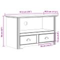 vidaXL TV skrinka s 2 zásuvkami BODO biela 91,5x44,5x56 cm borovicový