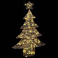 vidaXL Vianočný stromček 120 LED Teplá biela 120,5 cm PET