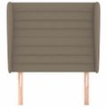 vidaXL Čelo postele so záhybmi sivohnedé 103x23x118/128 cm látka
