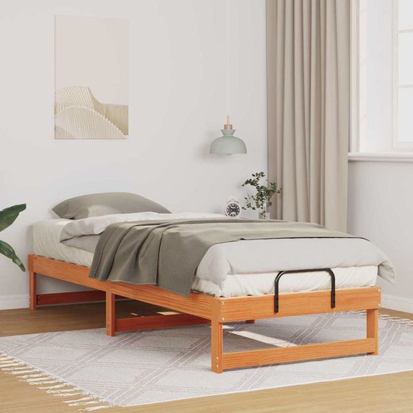 vidaXL Rám postele Hnedá 80 x 200 cm Masívne borovicové drevo