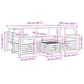 vidaXL Záhradná súprava gaučov 7 ks Biela a béžová Polyester