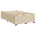 vidaXL Posteľ boxspring s matracom Krémová 120 x 190 cm Látka