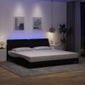 vidaXL Rám postele s LED bez matraca čierny 200x200 cm látka