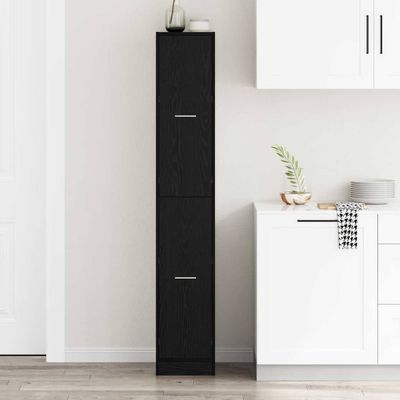 vidaXL Lekárenský kabinet Čierny dub 30 x 41 x 174.5 cm
