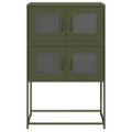 vidaXL Highboard Olive Green 68x39x107 cm Oceľ