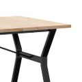 vidaXL Jedálenský stolík v tvare Y 180x90x75,5 cm borovica a oceľ