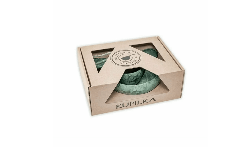 Kupilka K33JSG Junior SET Green súprava na výlety (miska, pohár, spork), zelená