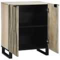 vidaXL Servírovacia skriňa Biela 60 x 33,5 x 75 cm Masívne mango drevo