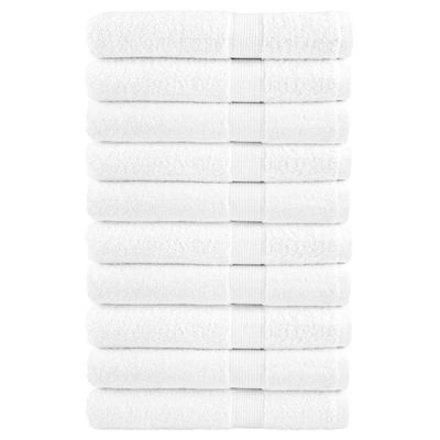 vidaXL Prémiové uteráky SOLUND 10 ks biele 100x200 cm 600 g/m2