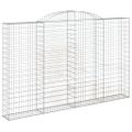 vidaXL Oblúkové gabiónové koše 13 ks 300x30x180/200 pozinkované železo