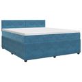 vidaXL Posteľ boxspring s matracom Tmavomodrá 140 x 190 cm Zamat