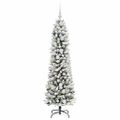 vidaXL Umelý vianočný stromček Biela 150 cm PVC, kov a plast