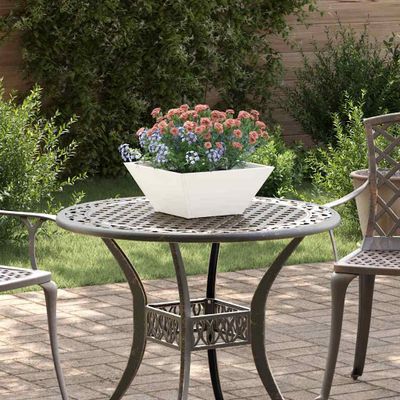 vidaXL Záhradný kvetináč 5 pcs Biela 35 x 35 x 15 cm