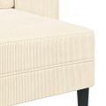 VidaXL 2-miestna pohovka s leňoškou Krémová v tvare L 125 cm Ľan