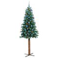 vidaXL Úzky vianočný stromček Zelená 210 cm