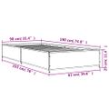 vidaXL Posteľný rám sivý sonoma 90x190 cm kompozitné drevo a kov