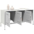 vidaXL TV skrinka biela 100,5x39x50,5 cm oceľ